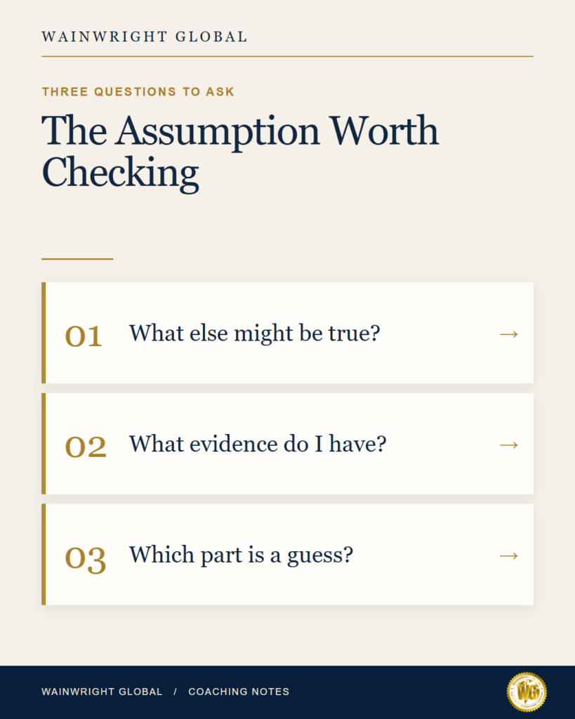 The Assumption Worth Checking